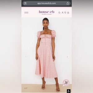 Tallulah House of CB Pink Dress with Ruched Detail